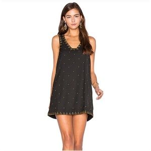 Free People Black Shift Dress with Gold Studs - 6